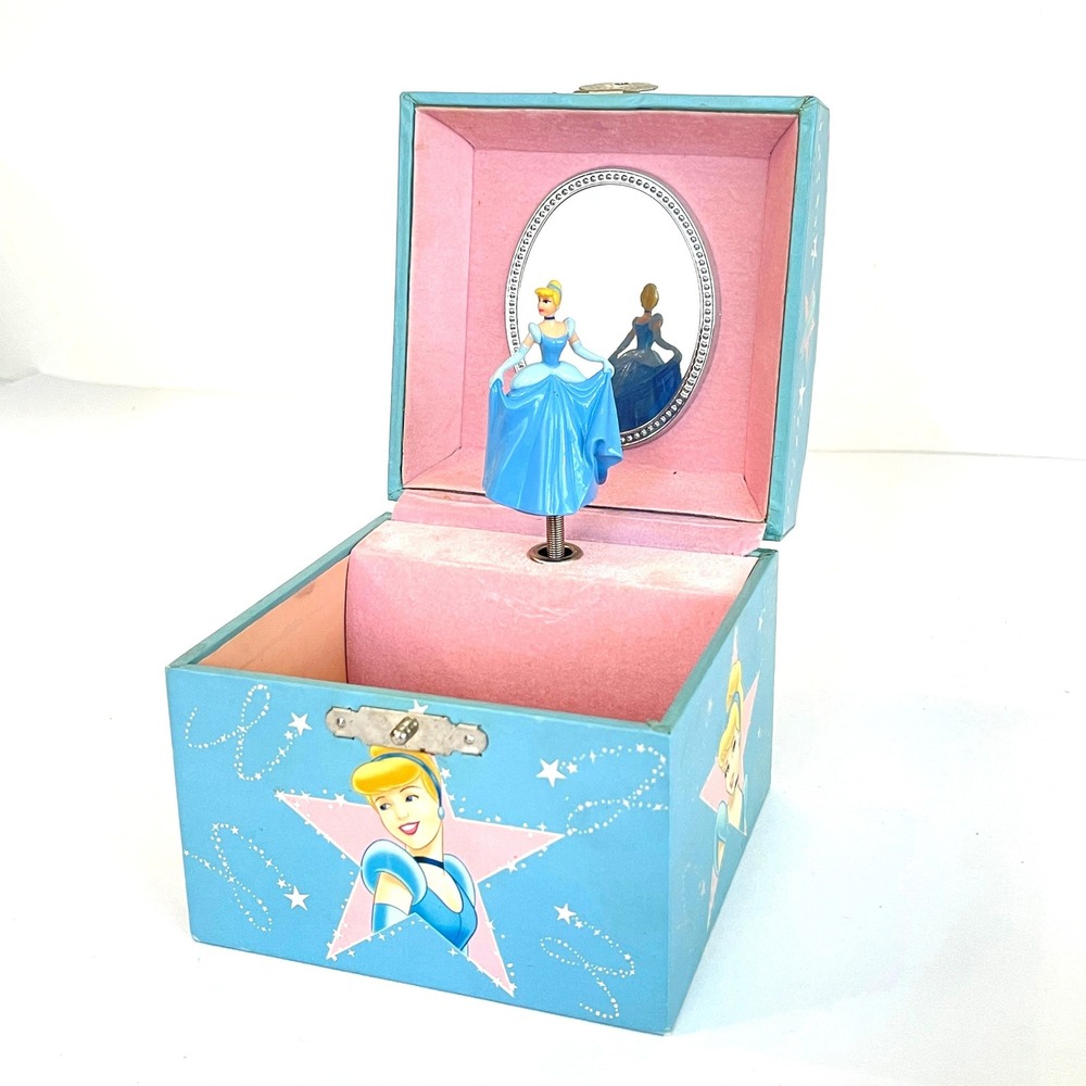 Disney Park Cinderella Musical Jewelry Box So This Is Love Music Box Twirl WORKS